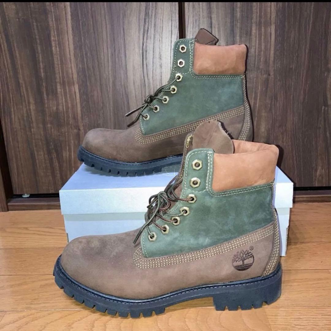 Timberland ティンバーランド 6インチブーツ ブラウン グリーン 箱無