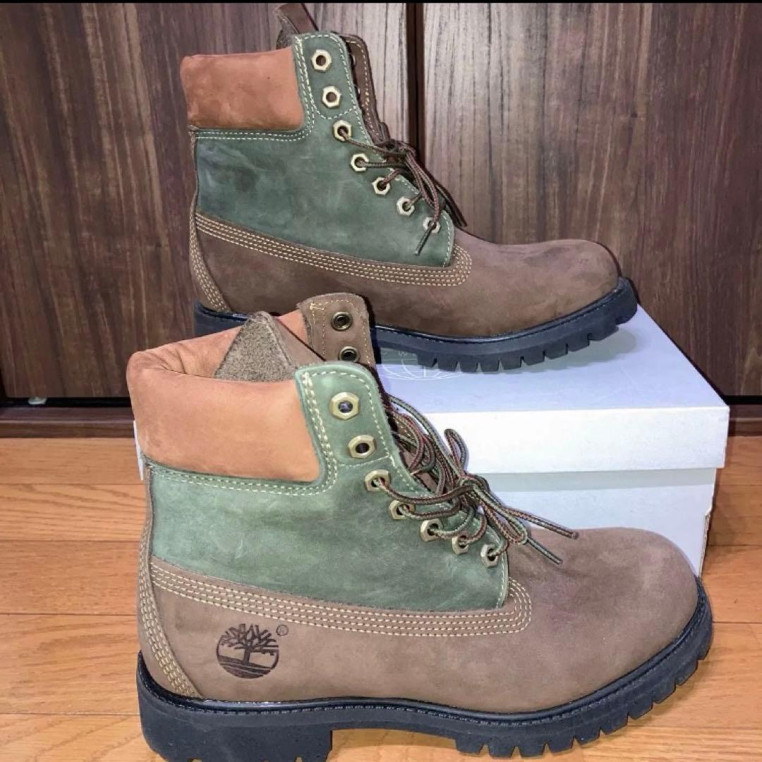 Timberland ティンバーランド 6インチブーツ ブラウン グリーン 箱無