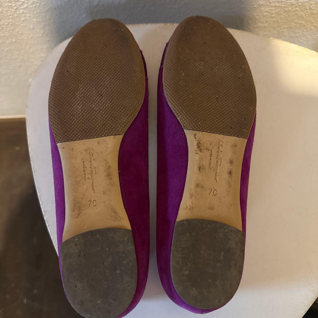 箱付き　フェラガモヴァリナフラットシューズ　7C