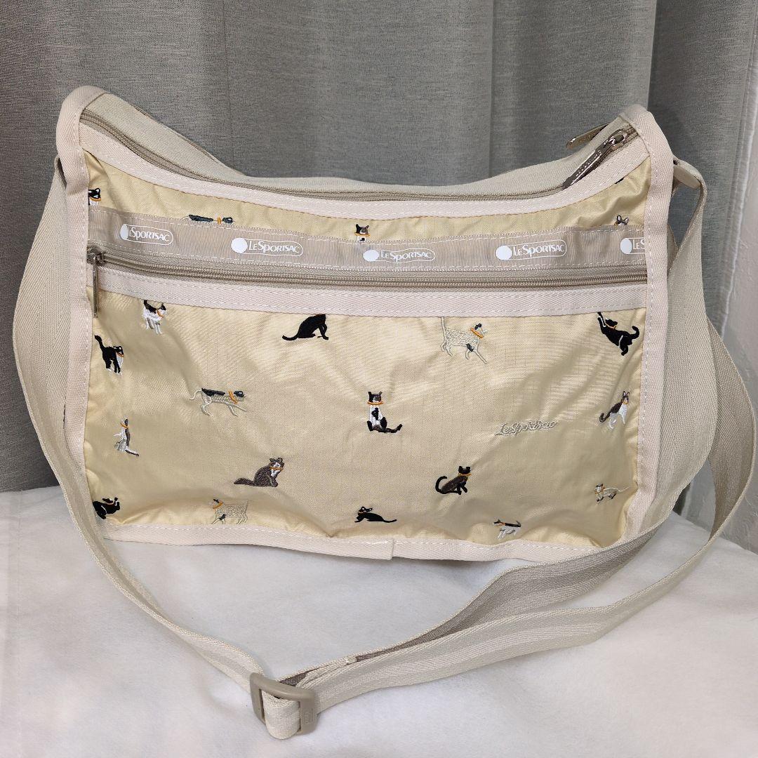 新品未使用　タグ付き！LeSportsac ショルダーバッグ 犬 ネコ刺繍