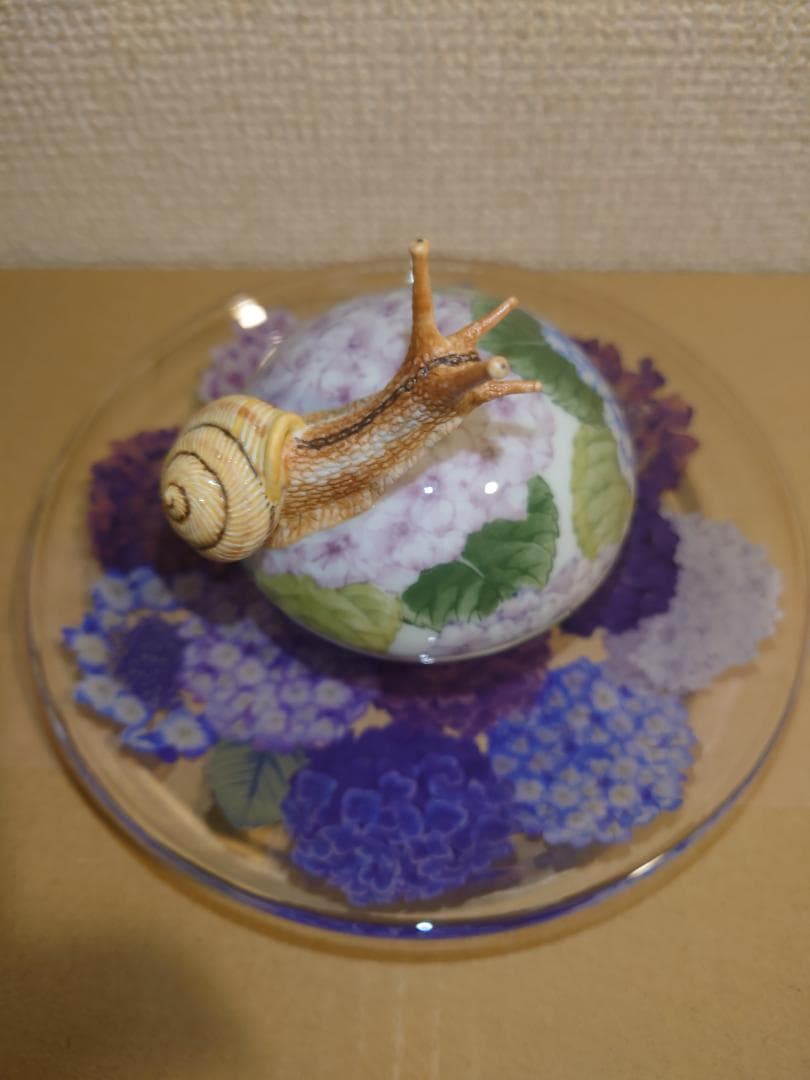 【新品未使用】入手困難作家！春うらら『伊藤早苗』最上位作 釉下彩紫陽花蓋物 共箱