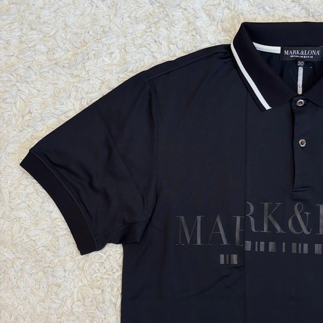＊極美品✨ポロシャツ 50(XL) コード 三角ロゴ マークアンドロナ メッシュ