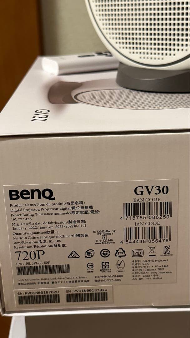 BenQ GV30 ポータブルプロジェクター 本体