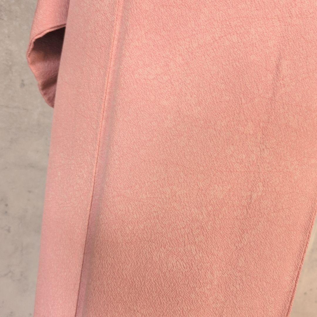 色無地　着物　フルセット　正絹　ピンク　スモールサイズ　Sサイズ　着物美品　F2