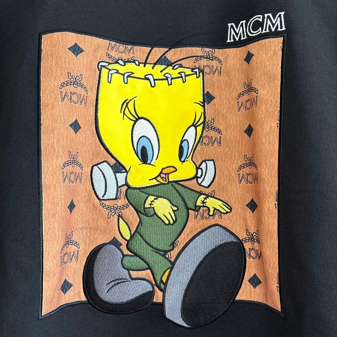 【美品】MCM ルーニー・テューンズ　トゥイーティー　コラボ スウェットシャツ黒