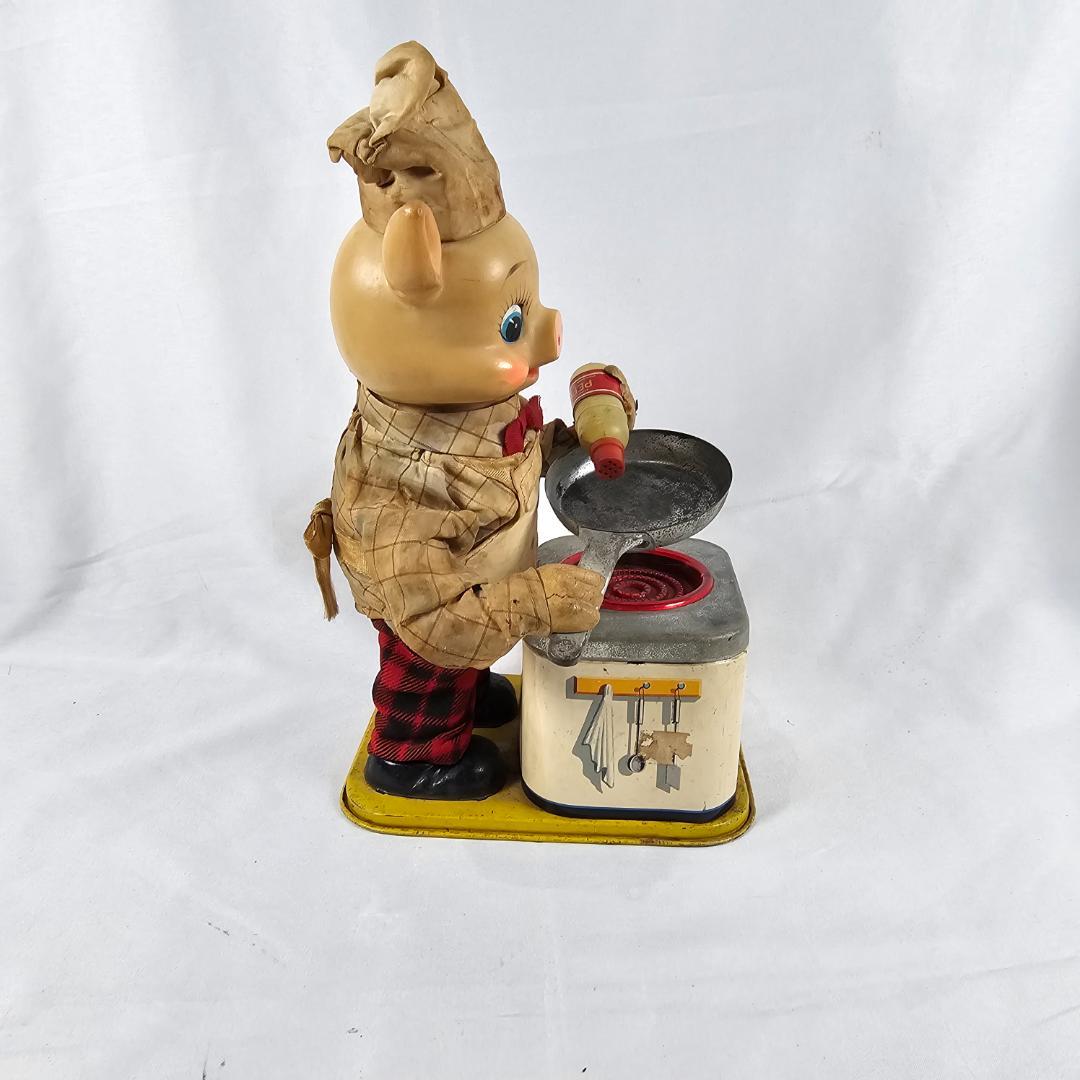 PIGGY COOK 昭和レトロ ブリキ 豚 シェフ
