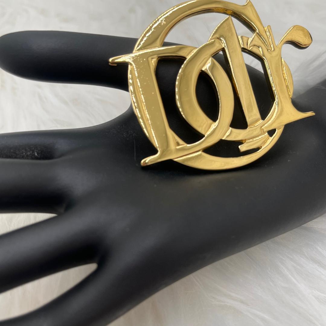 極美品✨Christian Dior ディオール　ブローチ 　ゴールド