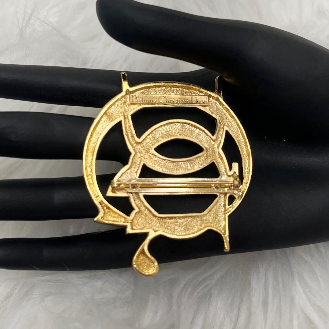 極美品✨Christian Dior ディオール　ブローチ 　ゴールド