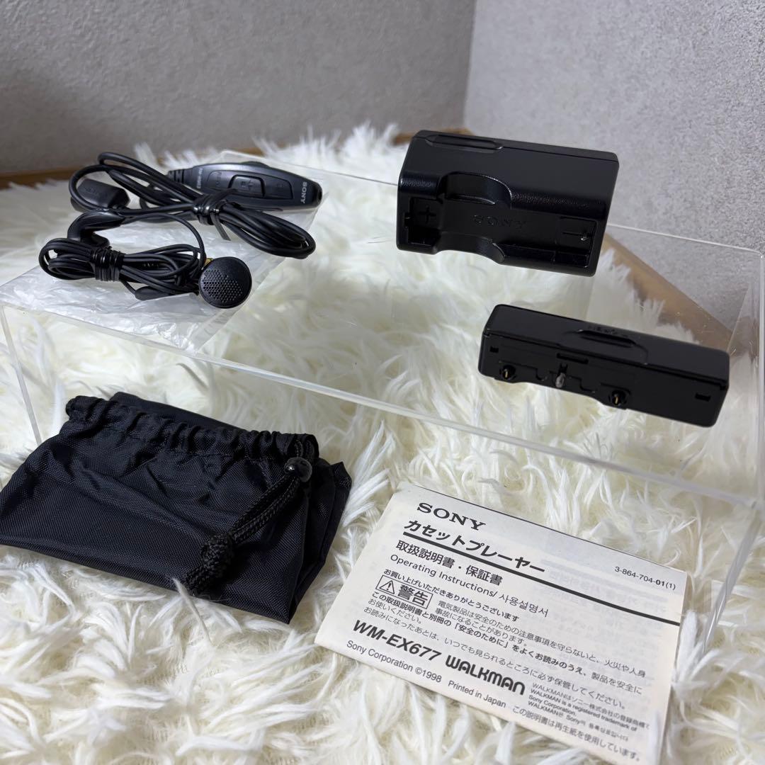 【美品】SONY WM-EX677 カセットプレーヤー 付属品多数