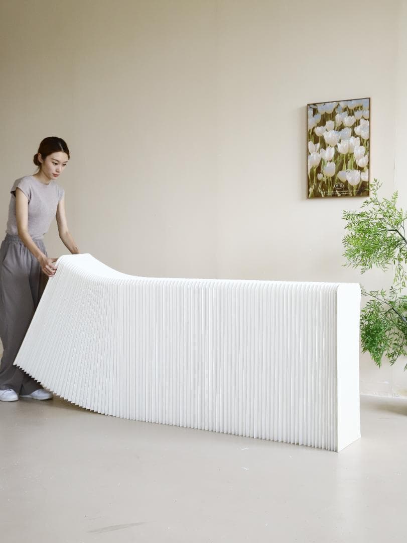 ディスプレイラック 展示台 陳列台 組立不要 折りたたみ長さ2-3ｍ高さ38㎝