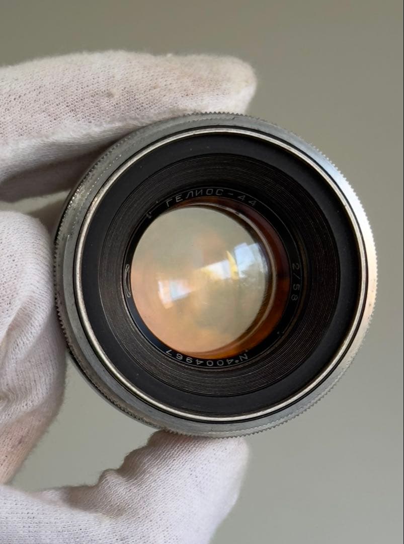 希少 シルバー Helios-44 58mm f2 ヘリオス ぐるぐるボケ