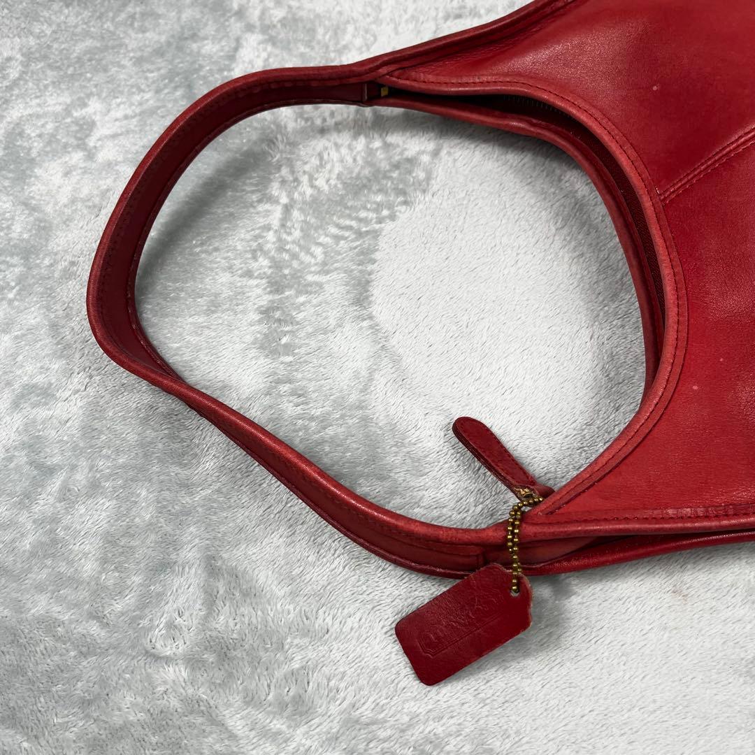 バッグ Old Coach Hobo Ergo Zip Red Rare