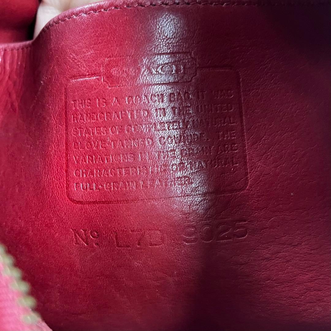 バッグ Old Coach Hobo Ergo Zip Red Rare