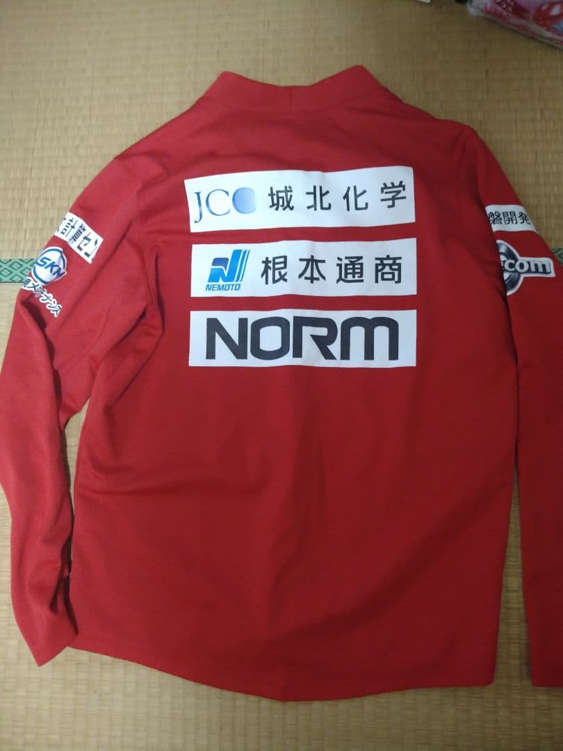 いわきFC２０２４年ジャージ赤い長袖シャツ NISSAN KITAC JCO