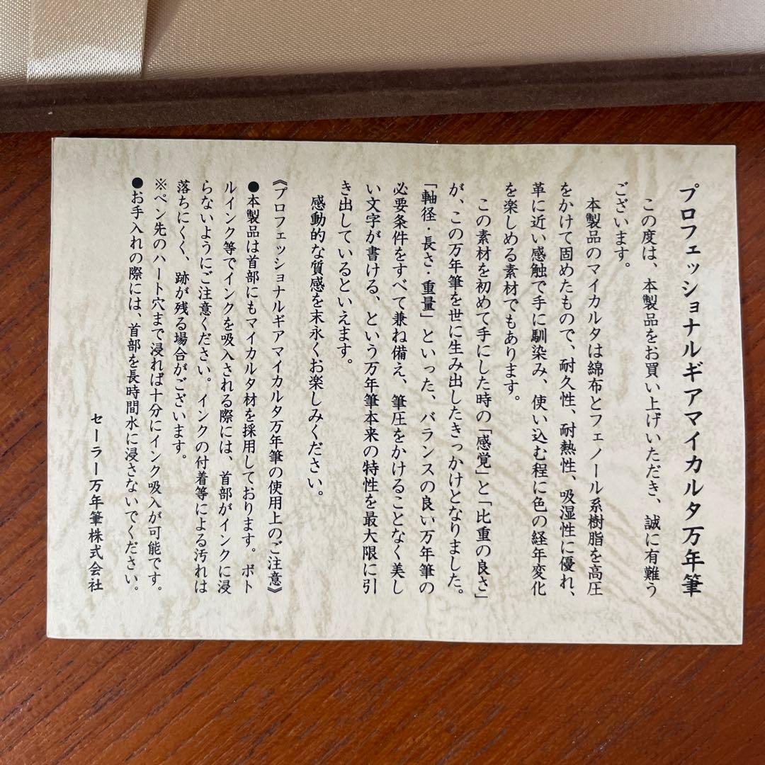 SAILOR プロフェッショナルギア マイカルタ 万年筆