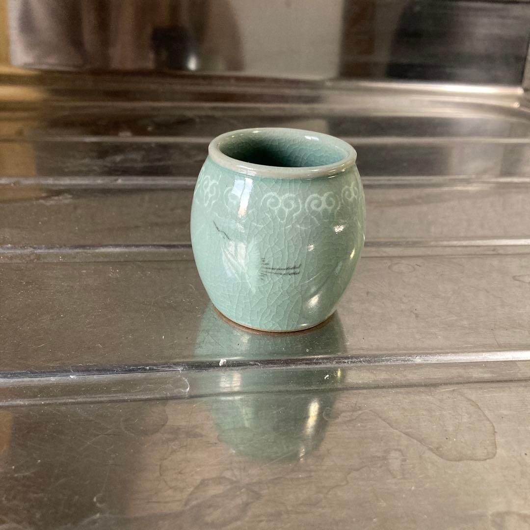 高麗青磁　如泉窯　李連休作　茶道具セット 4点