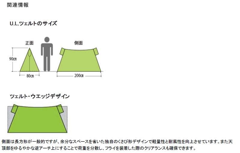 モンベル　U.L.ツェルト(旧品)