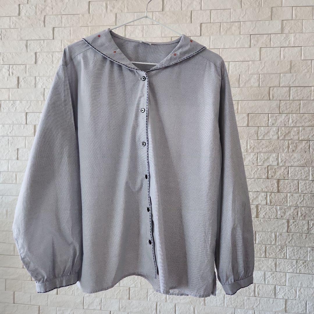 パーリッシィ　カントリー刺繍　セーラーブラウス