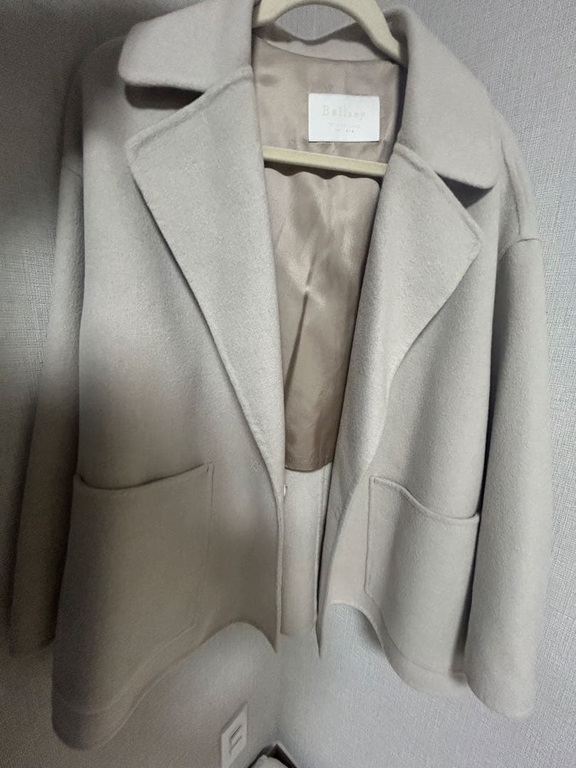 Ballsey プレミアムウールリバー　オープンカラーショートコート　34