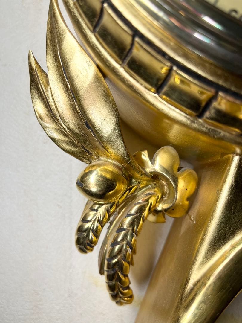 ユニーク型　ドイツ？　柱時計　古時計　振り子　アンティーク　レトロ　ゼンマイ