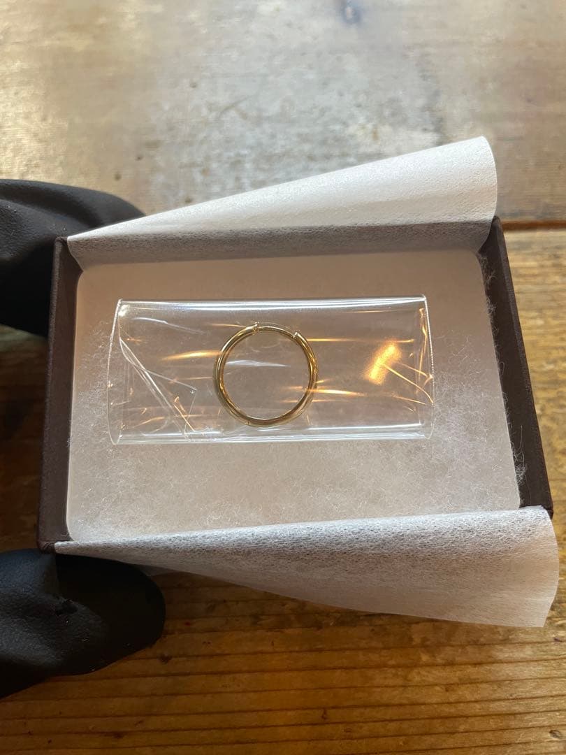 AVALANCHE ゴールドリングピアス未使用　17mm 10k