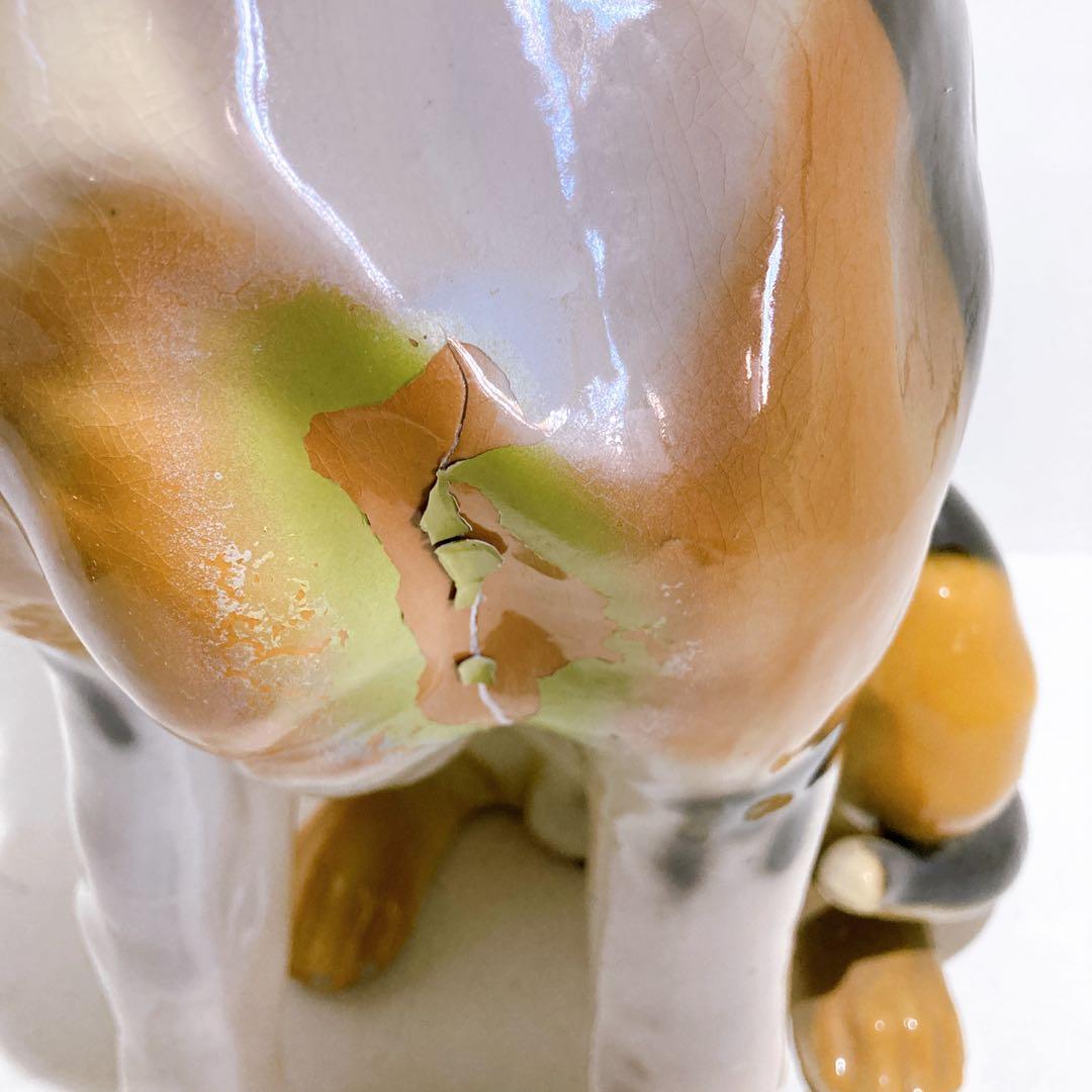 ベルジアン ドーベルマン 置物 オーナメント オブジェ 陶器製品 86cm