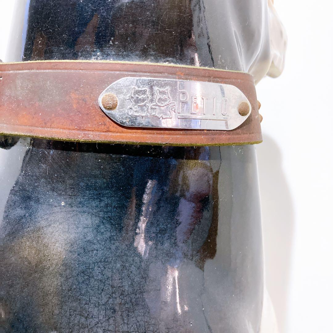 ベルジアン ドーベルマン 置物 オーナメント オブジェ 陶器製品 86cm