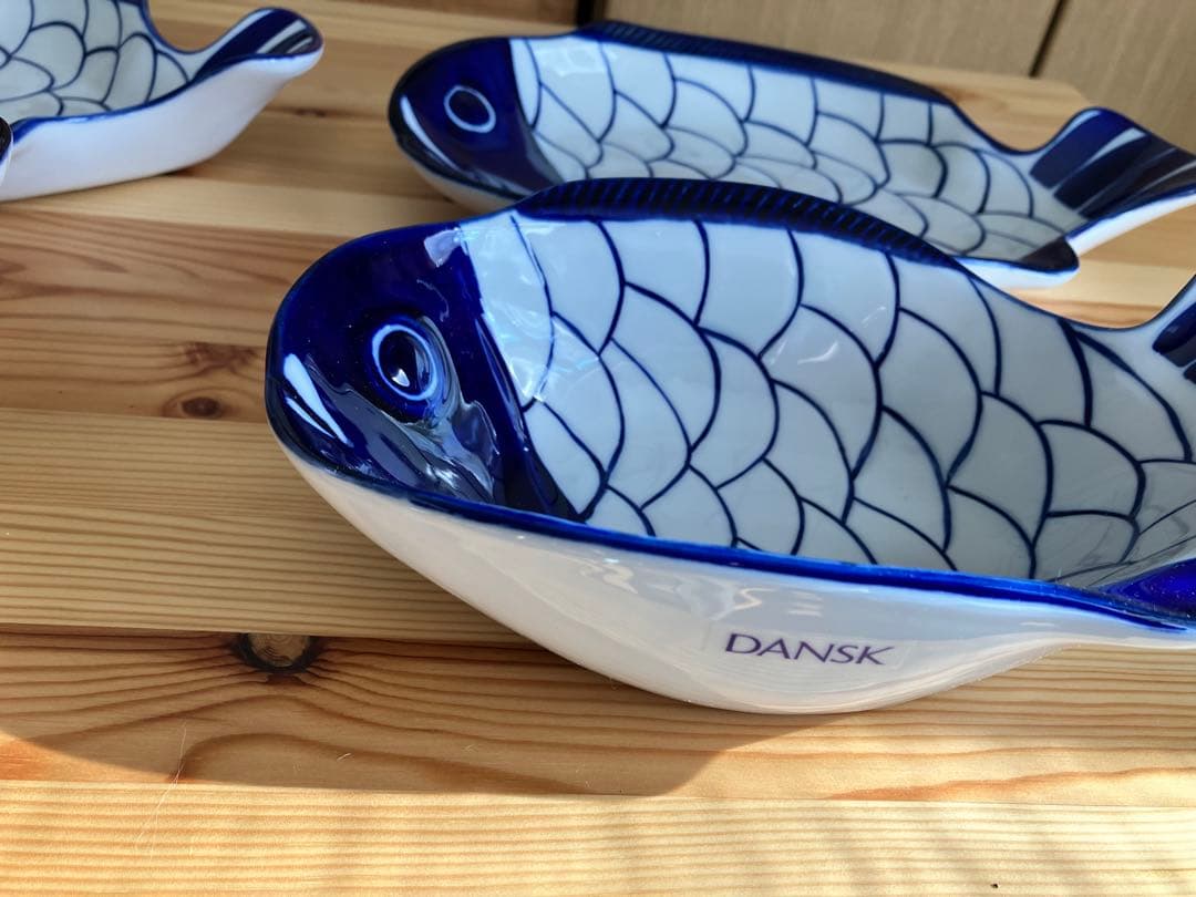 DANSK ダンスク フィッシュボウル 魚型皿 セット チャウダー ボウル 陶器