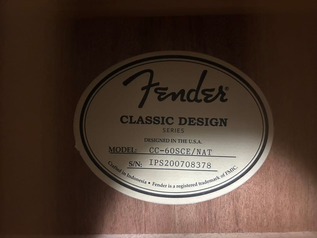 Fender CC-60SCE Concert/NAT 　フェンダー