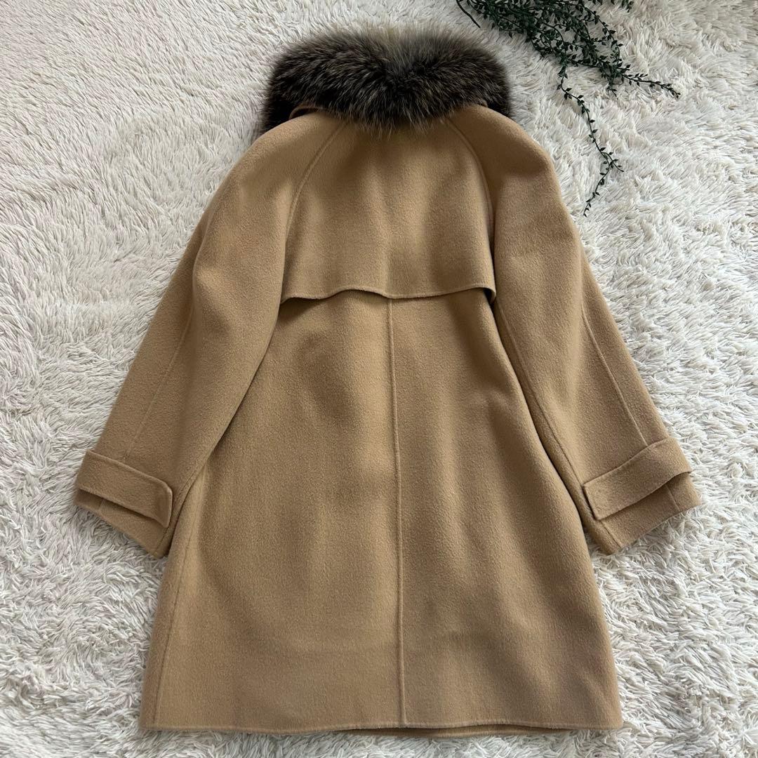 美品✨アドーア ゴールデンアイランドフォックスカシミヤ混 ウールコート