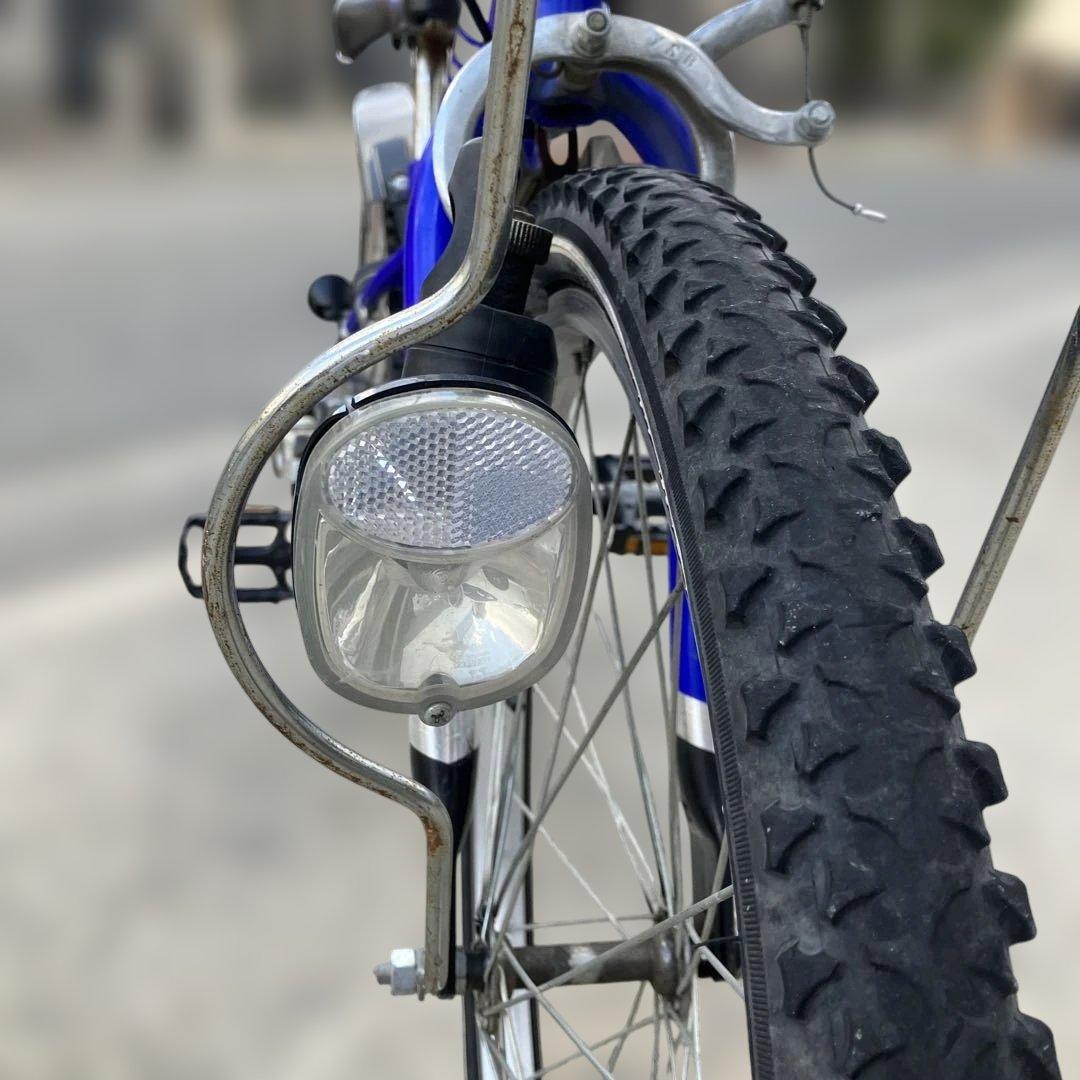 ジュニア自転車 20インチ シマノ6段変速 カゴ付き 青 手渡し 大阪茨木