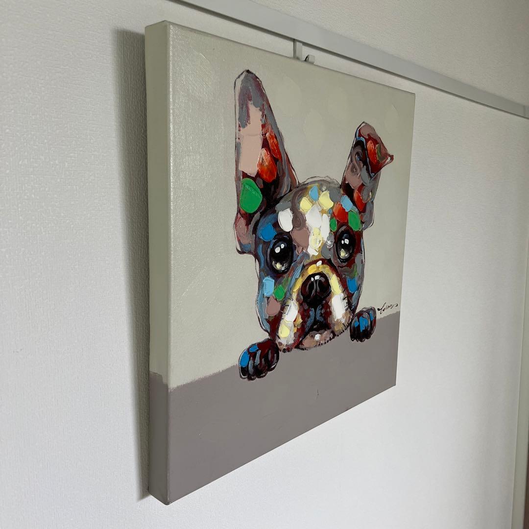 インテリア　絵　フレンチブルドッグ折れ耳