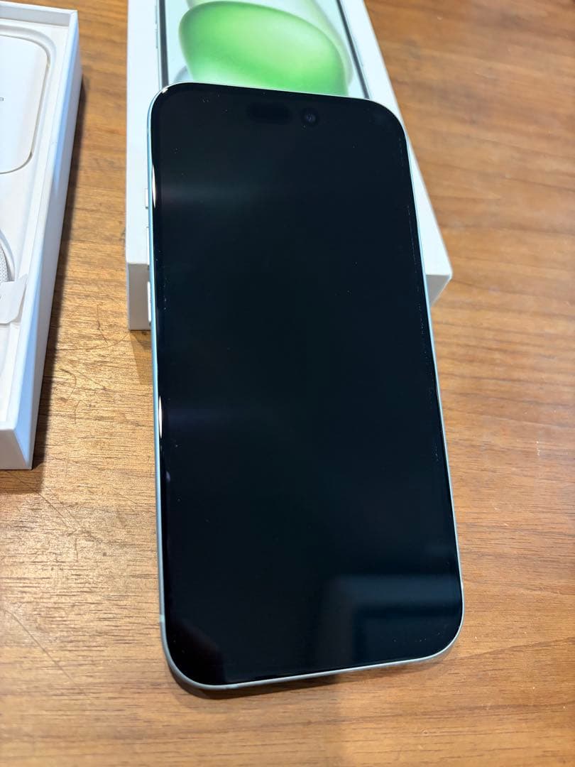 Apple iPhone 15 ミントグリーン 本体と箱一式