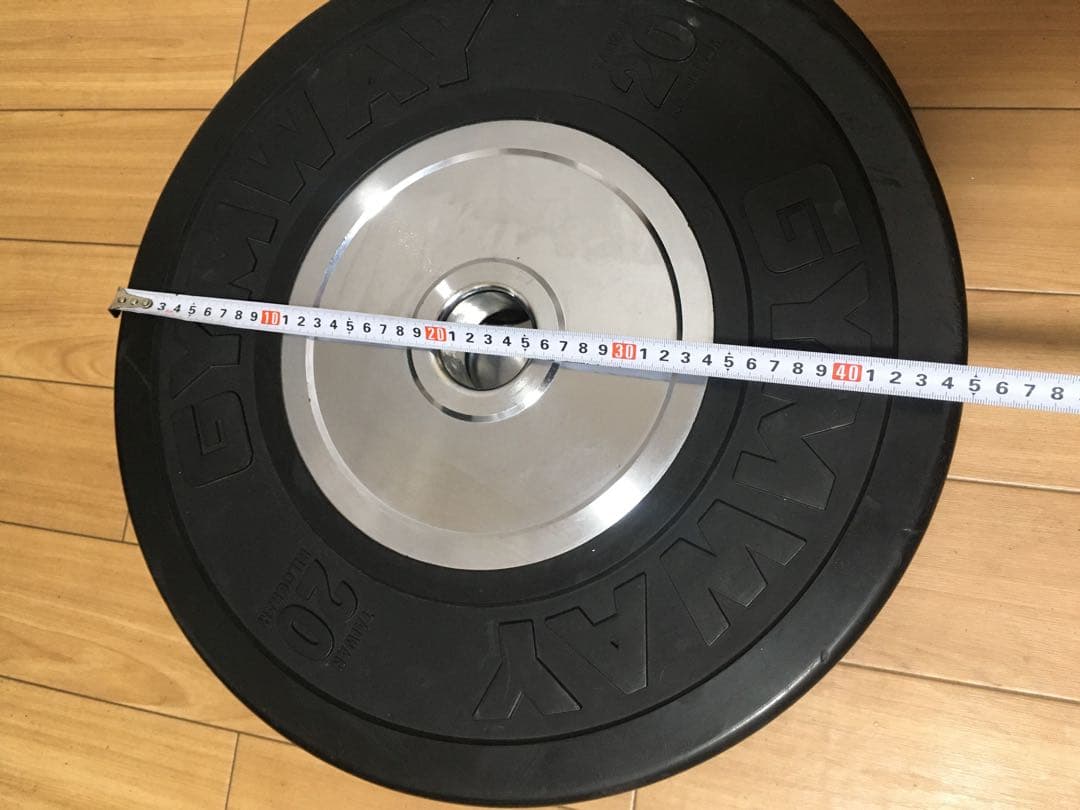 ① GYMWAYバンパープレート 20kg x 1枚