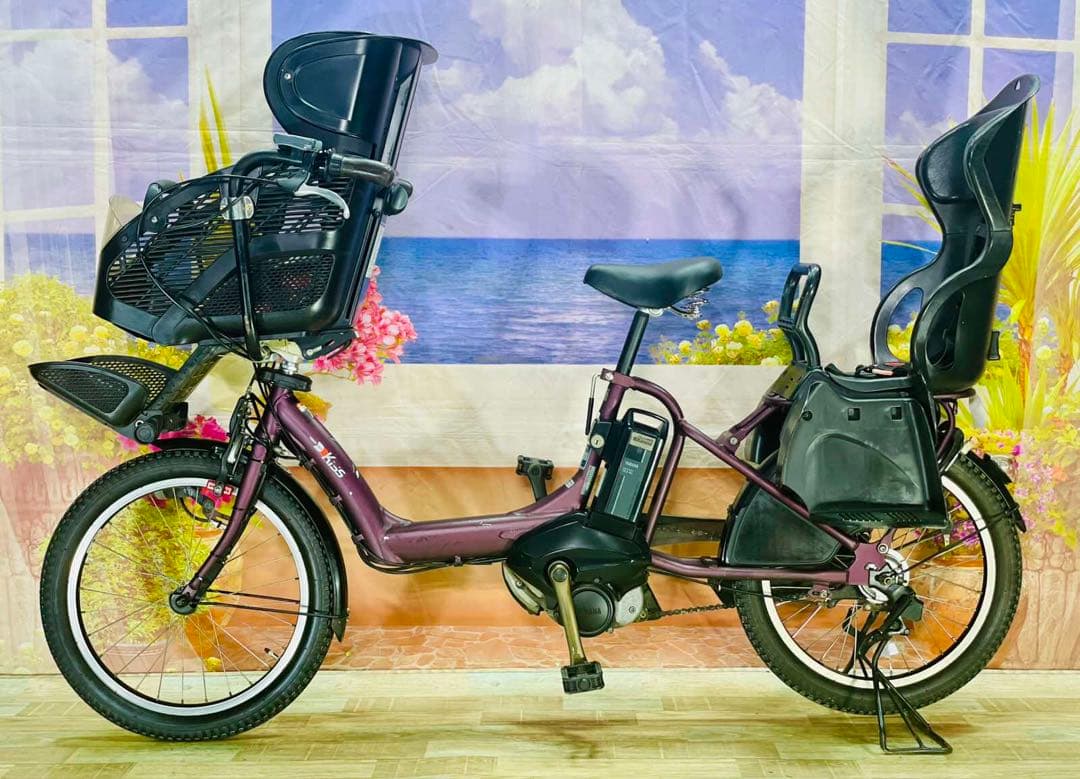 パスキス12AH⭐️人気モデル！ヤマハ子供乗せ電動アシスト自転車Y2261