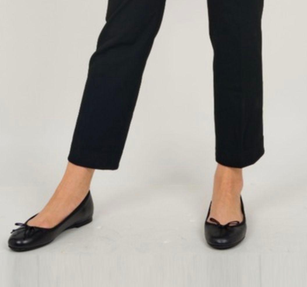 着用1回　定価3.7万　FABIO RUSCONI フラットパンプス　レザー　黒