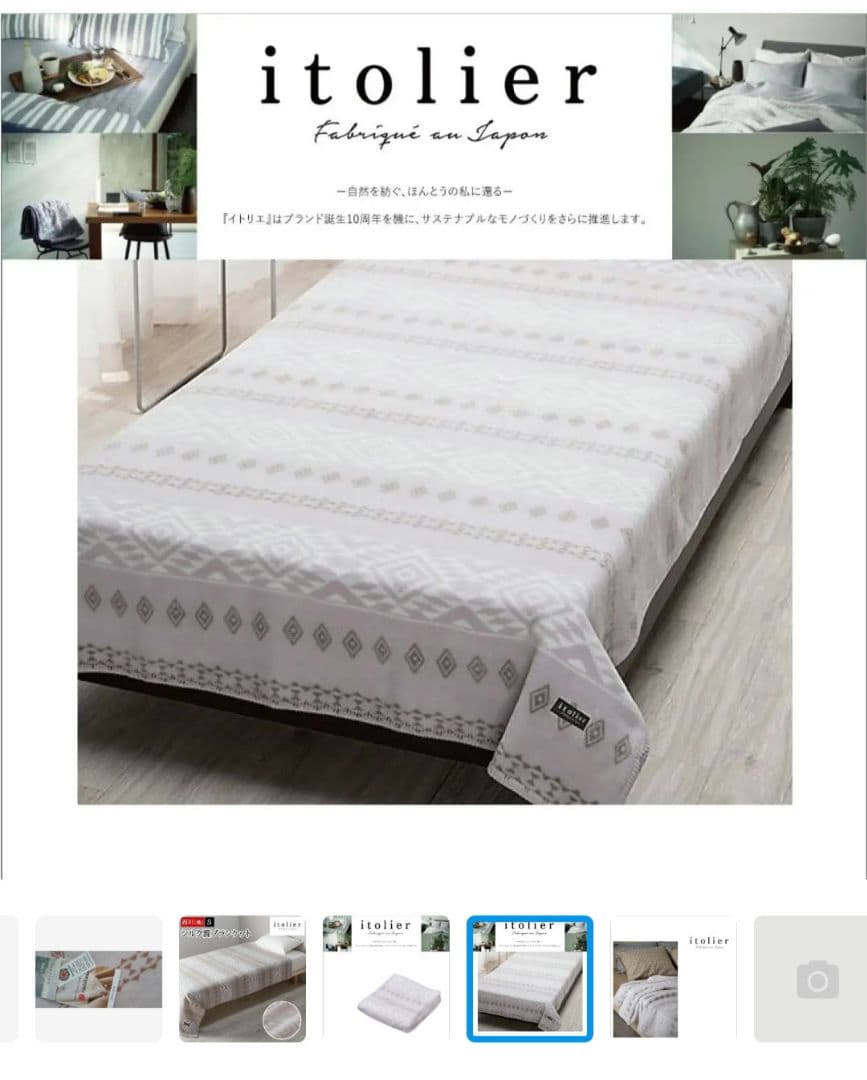 【新品未使用】西川シルク混　ブランケット　毛布