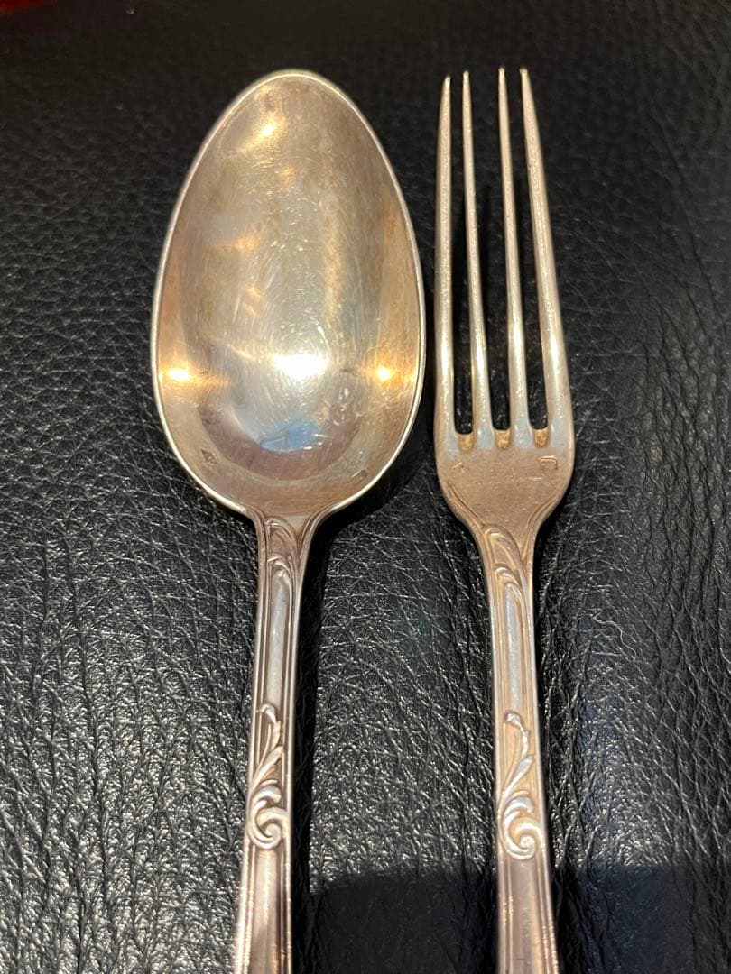 ピュイフォルカ　純銀製　スターリングシルバー950 スプーンとフォークセット