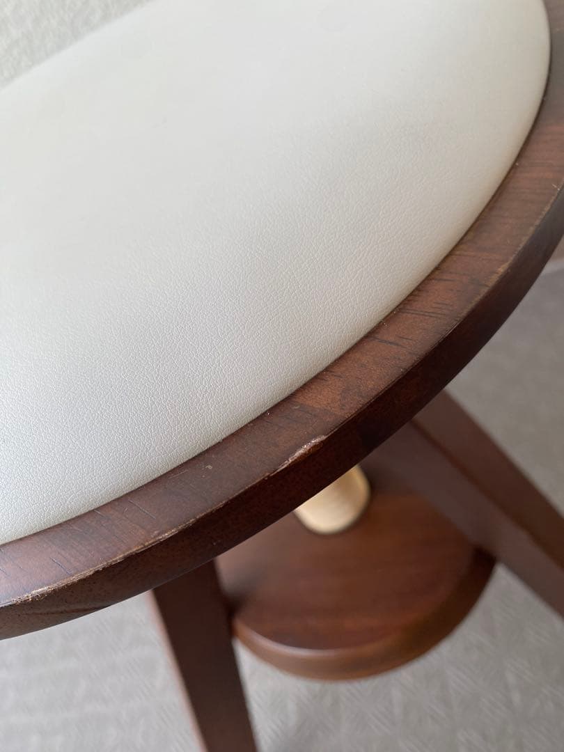 広松木工 スピンスツール 高さ調整 回転 昇降 サイドテーブル 廃盤商品