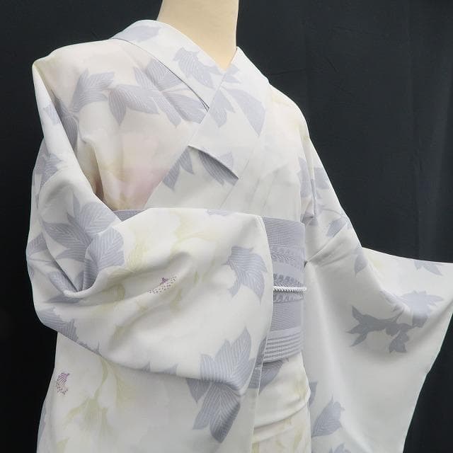 新品 撫松庵 セオアルファ 牡丹 洗える夏着物 仕付け糸付 小紋 浴衣 6281