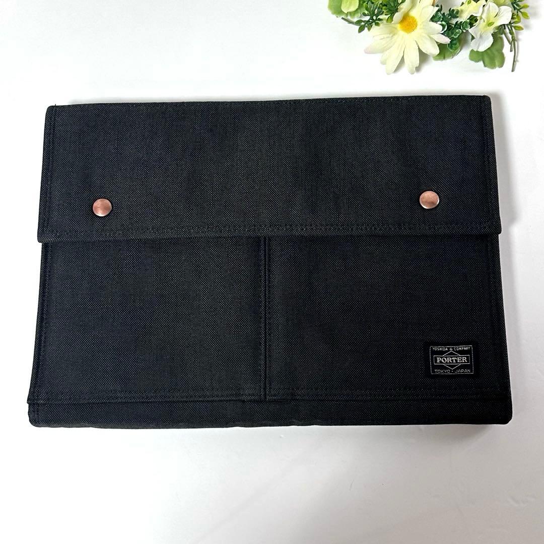 【美品】PORTER ドキュメントケース ビジネスバッグ 軽量 ロゴ