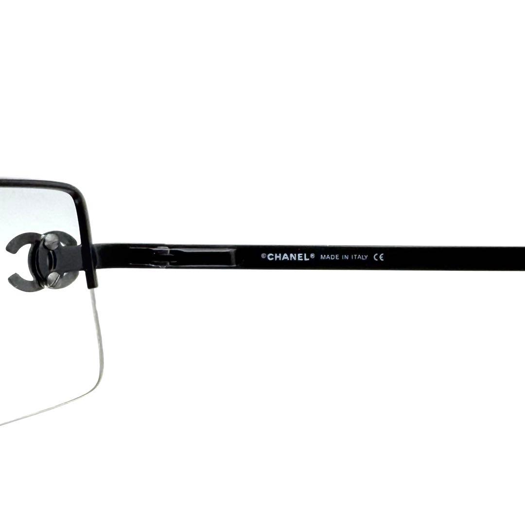 【良品】CHANEL シャネル　ハーフリム　スクエア　サングラス　ココマーク