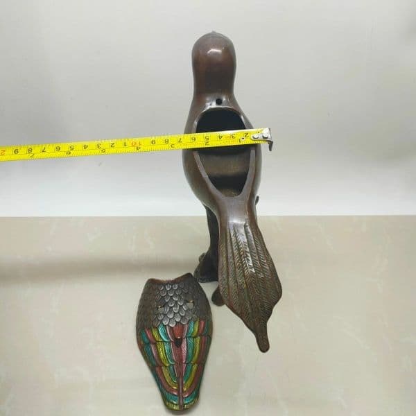 銅器 カササギ鳥薫炉 薫香炉 茶道具 香道具 装飾品 工芸品 置物