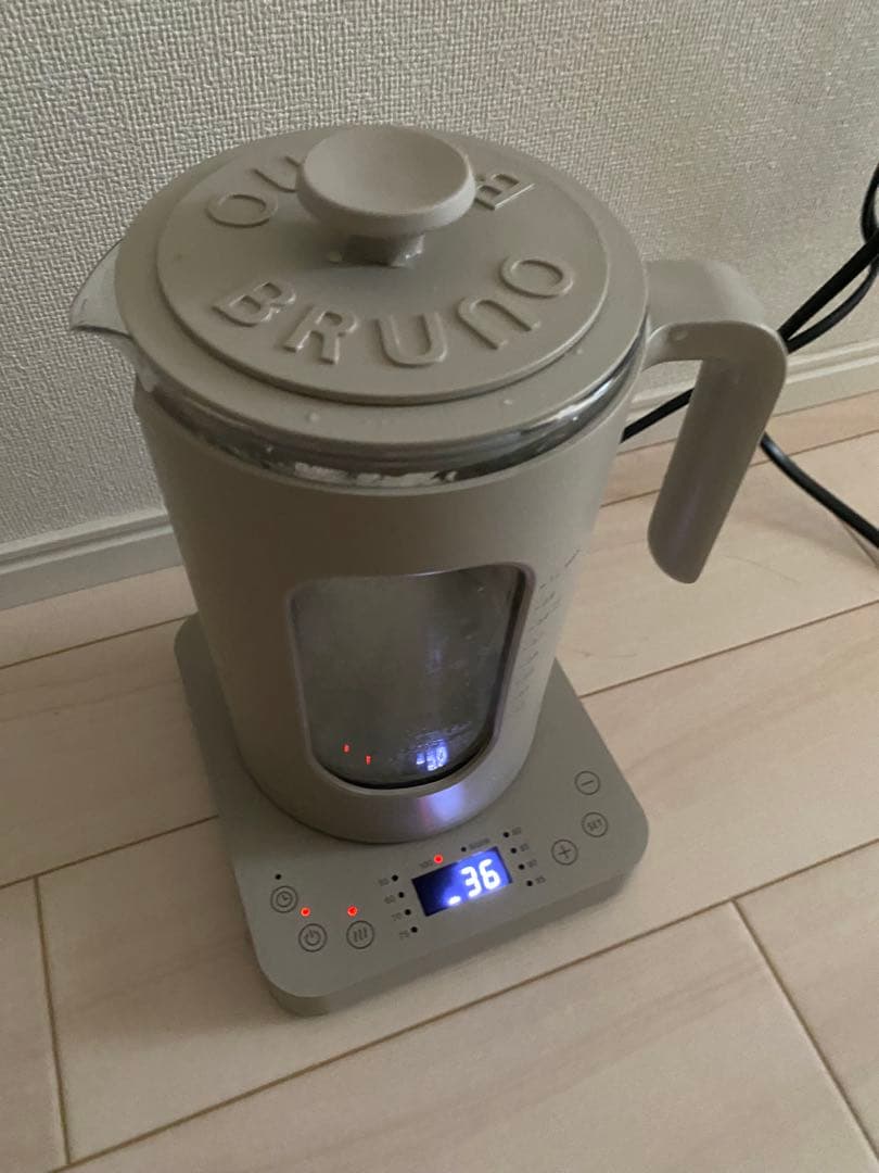 zuki様美品 BRUNO マルチケトル　温度調節　ウォームグレー 湯沸かし