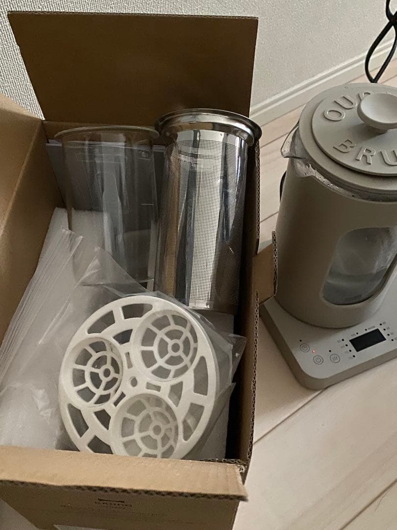 zuki様美品 BRUNO マルチケトル　温度調節　ウォームグレー 湯沸かし