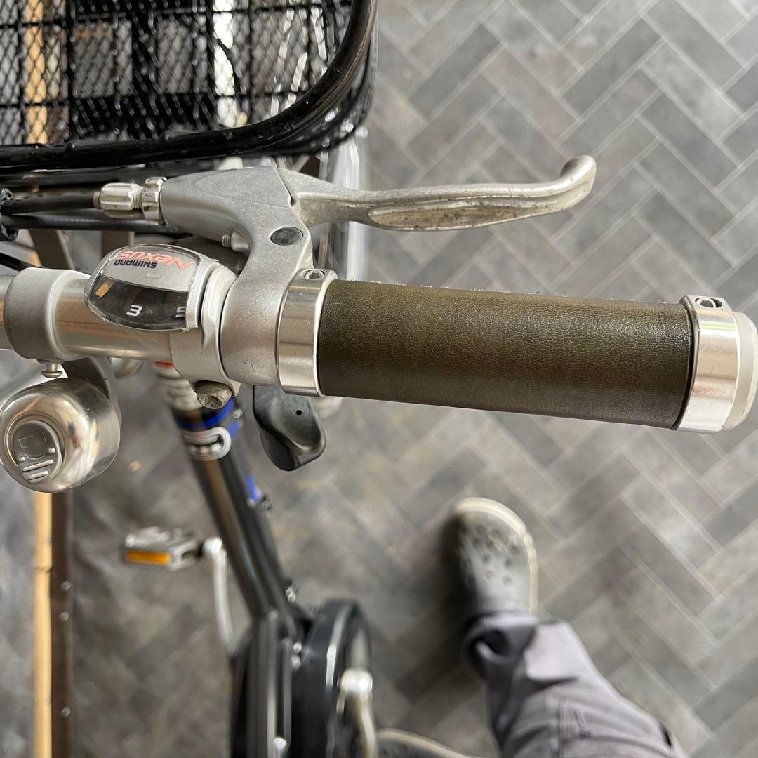 ヤマハPAS CITY V電動アシスト自転車 グレー 24インチ バスケット付き