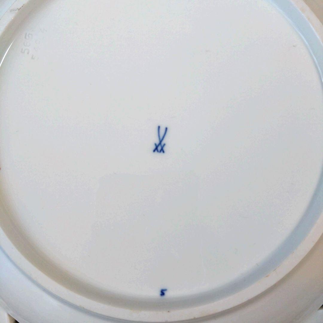 テ*ト様 【Meissen マイセン】ブルーオニオン ピアスプレート 飾り皿 朱