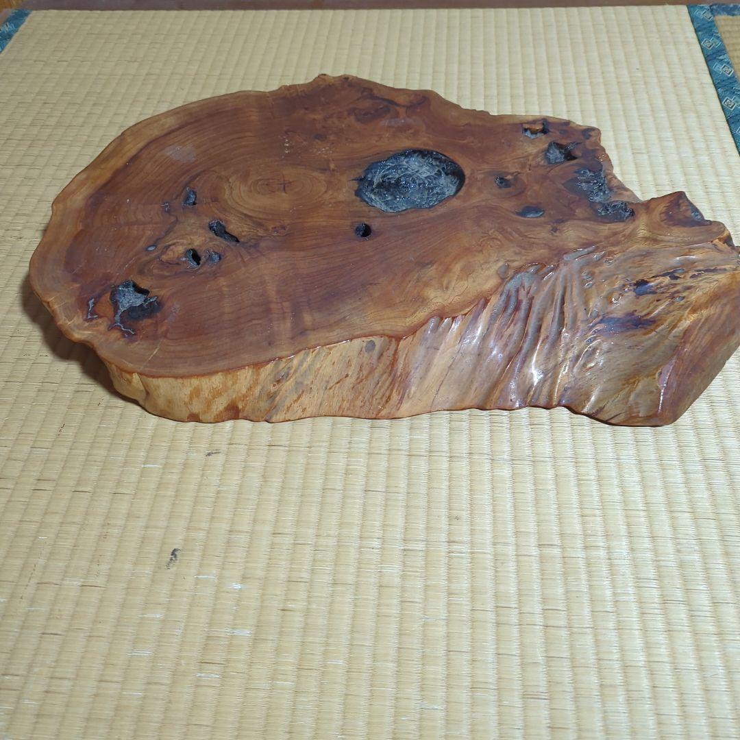 木製 飾り台 不規則な形 茶色