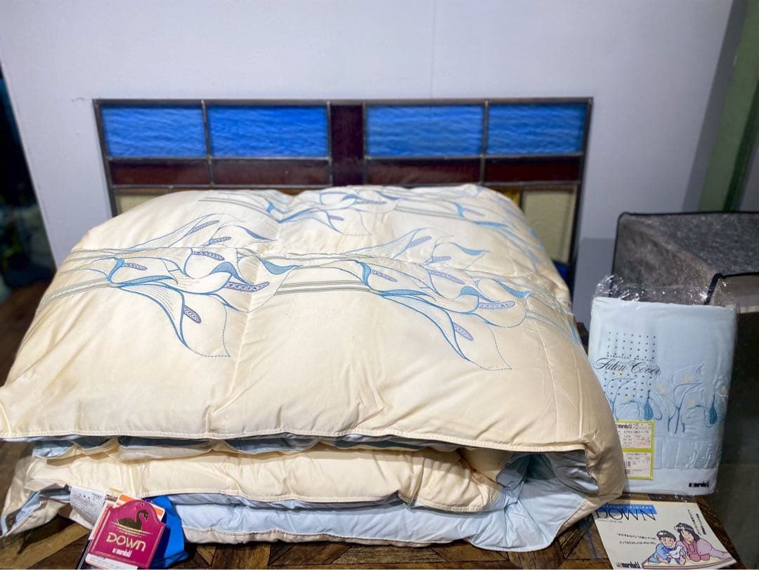 み*ち様 未使用 マルハチ 丸八真綿 羽毛布団 ホワイトグース ダウン90％ カ
