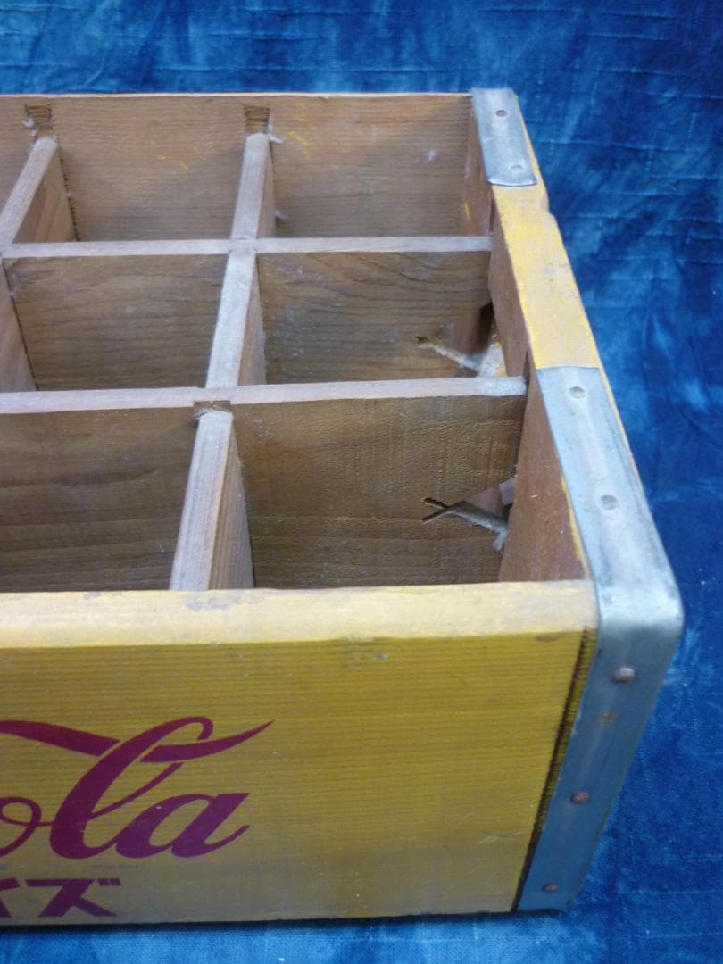 中古極美品 コカコーラ木箱 ホーム・サイズ 500ml瓶×12本 G16689